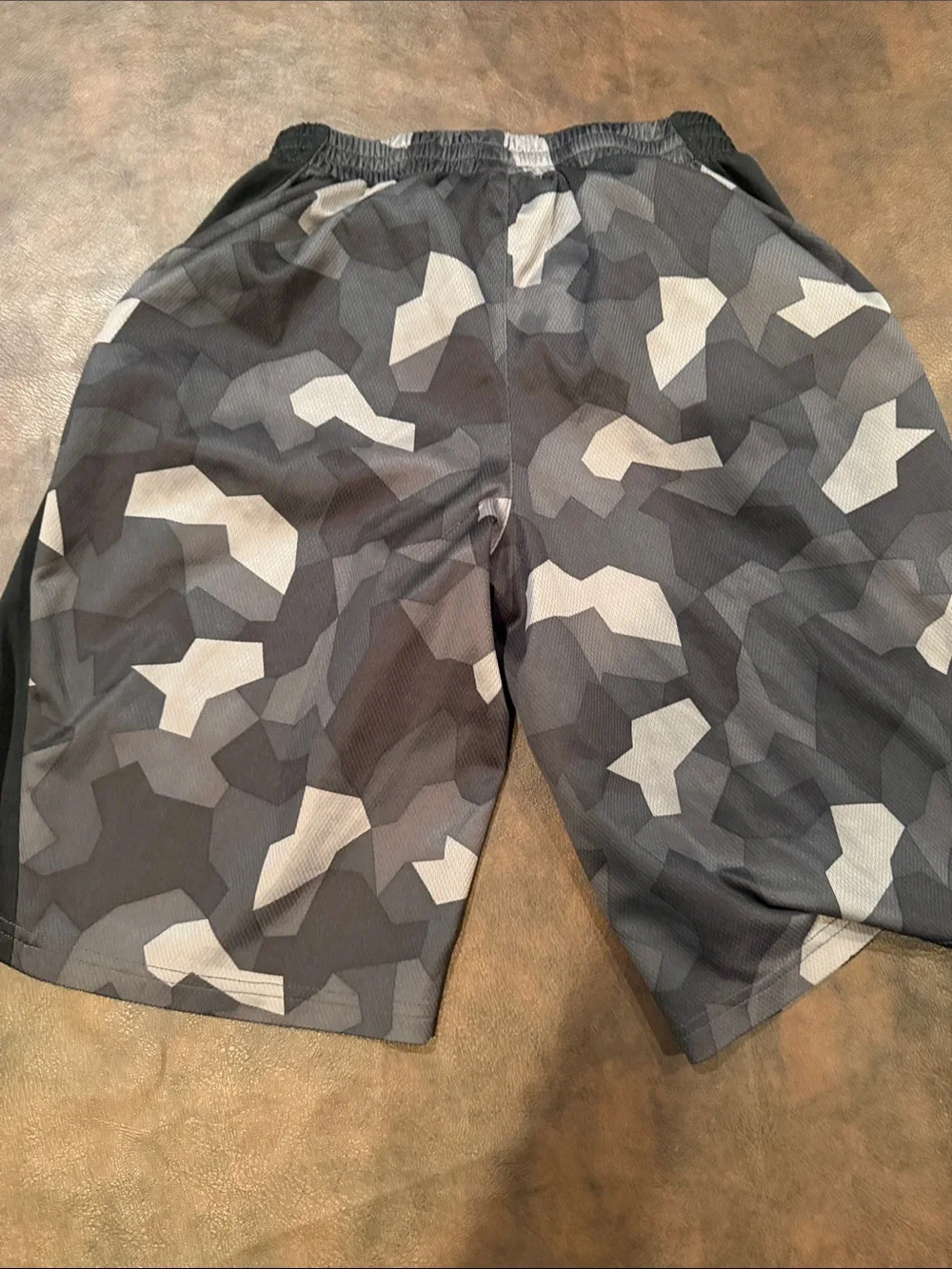 Boys Gray Camo Performance Shorts